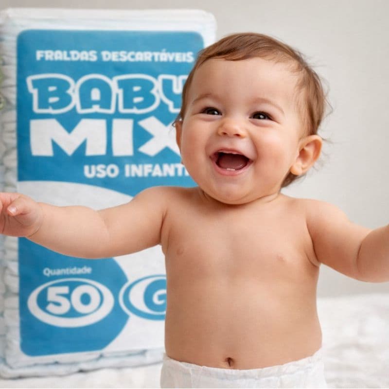 Fralda 2ª linha Baby Mix Barato