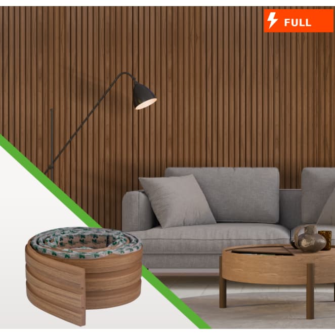 Painel Ripado Laminado Linha Madeto Meu Rodapé 10m Cor Nogueira Natural | Envio FULL