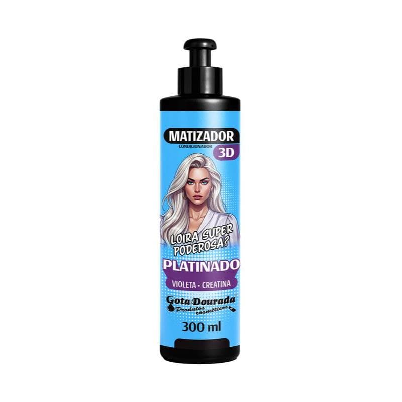 Matizador Condicionador 3D Platinado Gota Dourada 300 ml