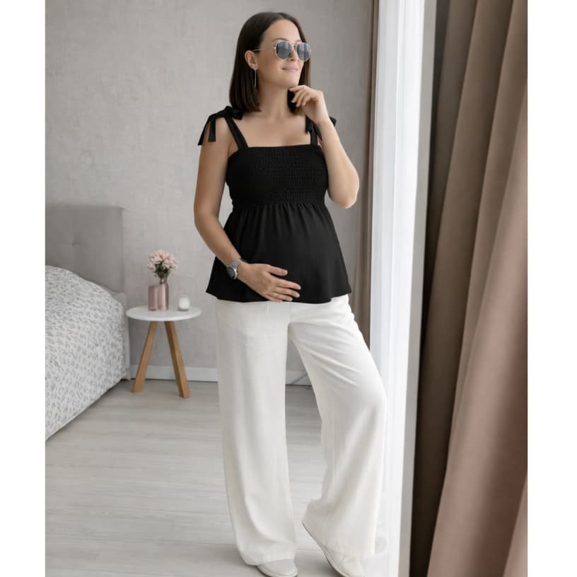 Bata Feminina Para Grávida Soltinha Elástico Ajustável Blusa Para Gestante Casual Elegante Dia a Dia