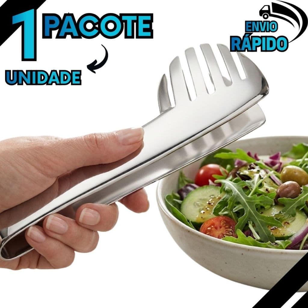 Pegador Inox para Servir Massa Salada e Churrasco