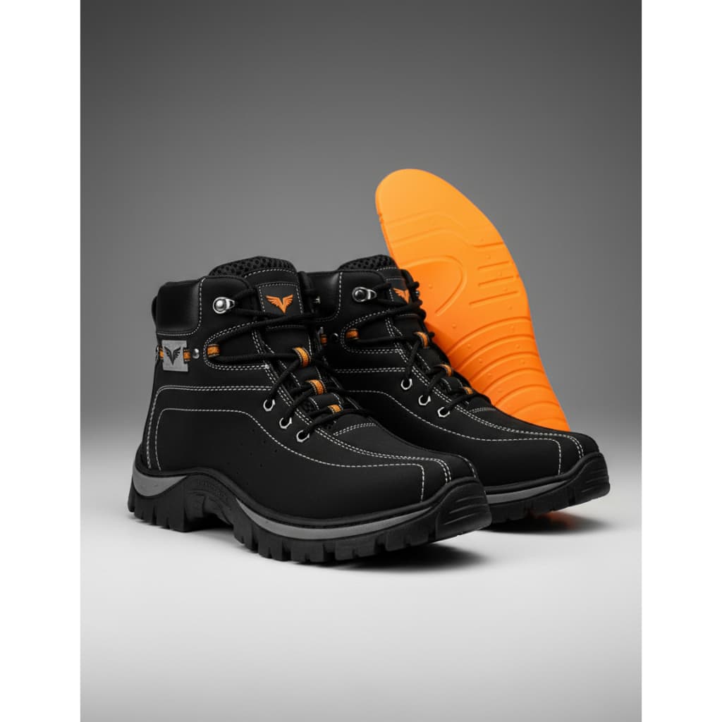 Bota Adventure Masculina Coturno Bota Trabalho Trilha Reforçada Epi Nobuck