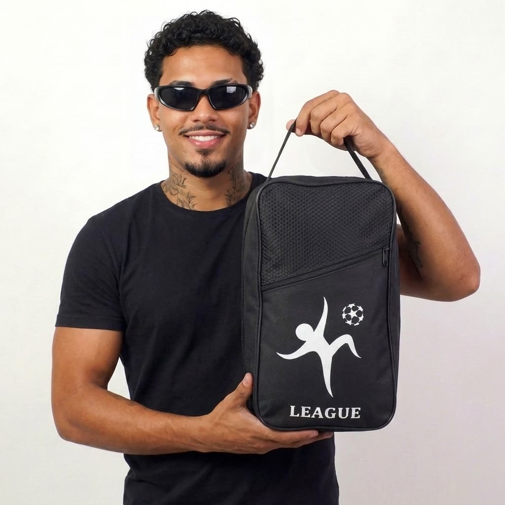 Bolsa Porta Chuteira Original Futebol Adulto com Alça Transversal Masculina Dia das Crianças Bolso