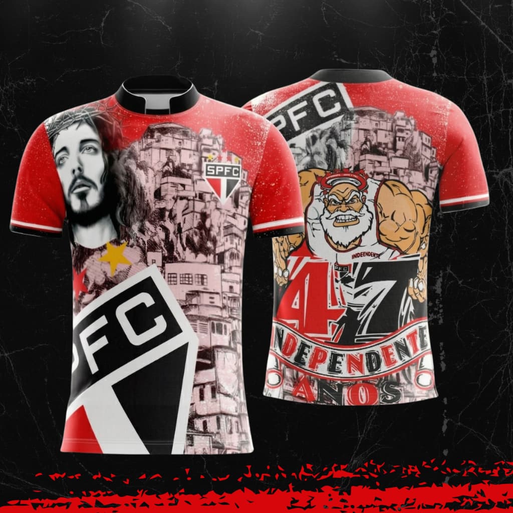 Camisa Do Sao Paulo Tricolor Independente Arte Quebrada