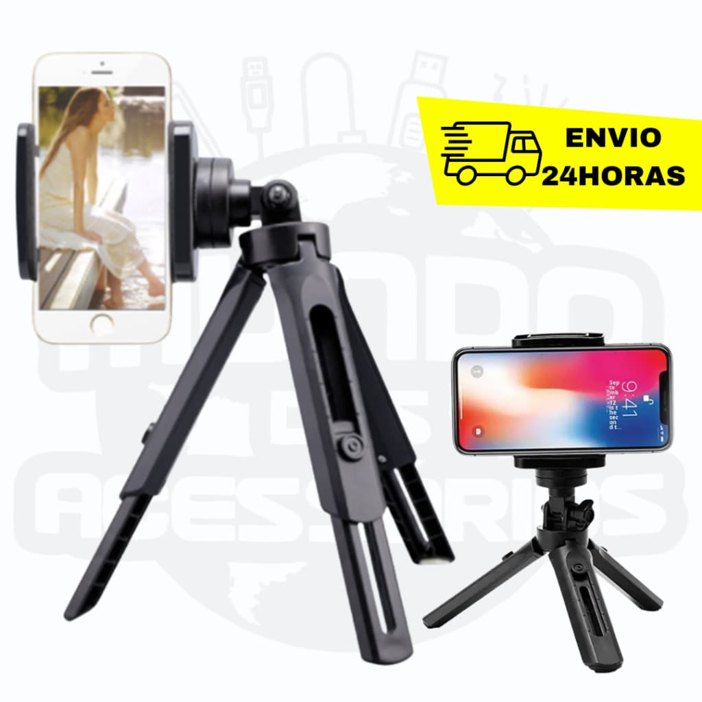 Mini Tripé de Mesa Para Celular 360 Modo Vertical e Horizontal