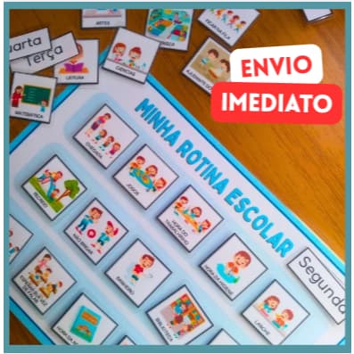 Quadro de Rotina Escolar Infantil – Educativo e Lúdico