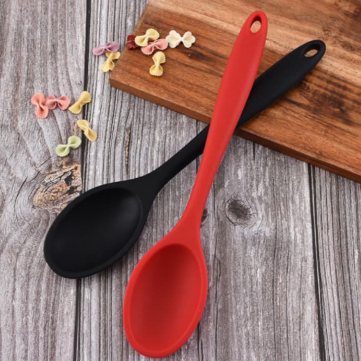 KIT 2 Utensílios de cozinha de colher de silicone macio promoção vermelha