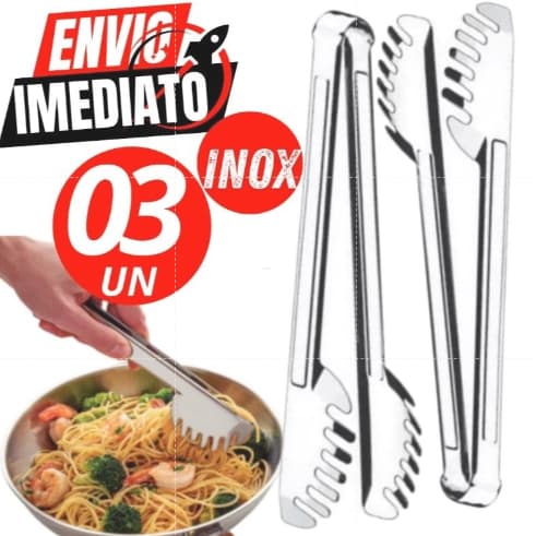 Kit 3 Pegador de Massa, Carne, Salgados , Gelo 100% Inox Casa Cozinha Buffet Premium