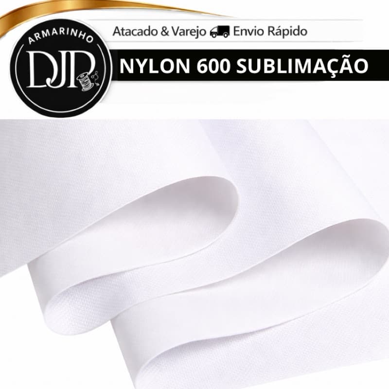 Nylon 600 Branco Sublimação Impermeável 1,50m Larg PVC Bolsas Mochilas Costura e Artesanato