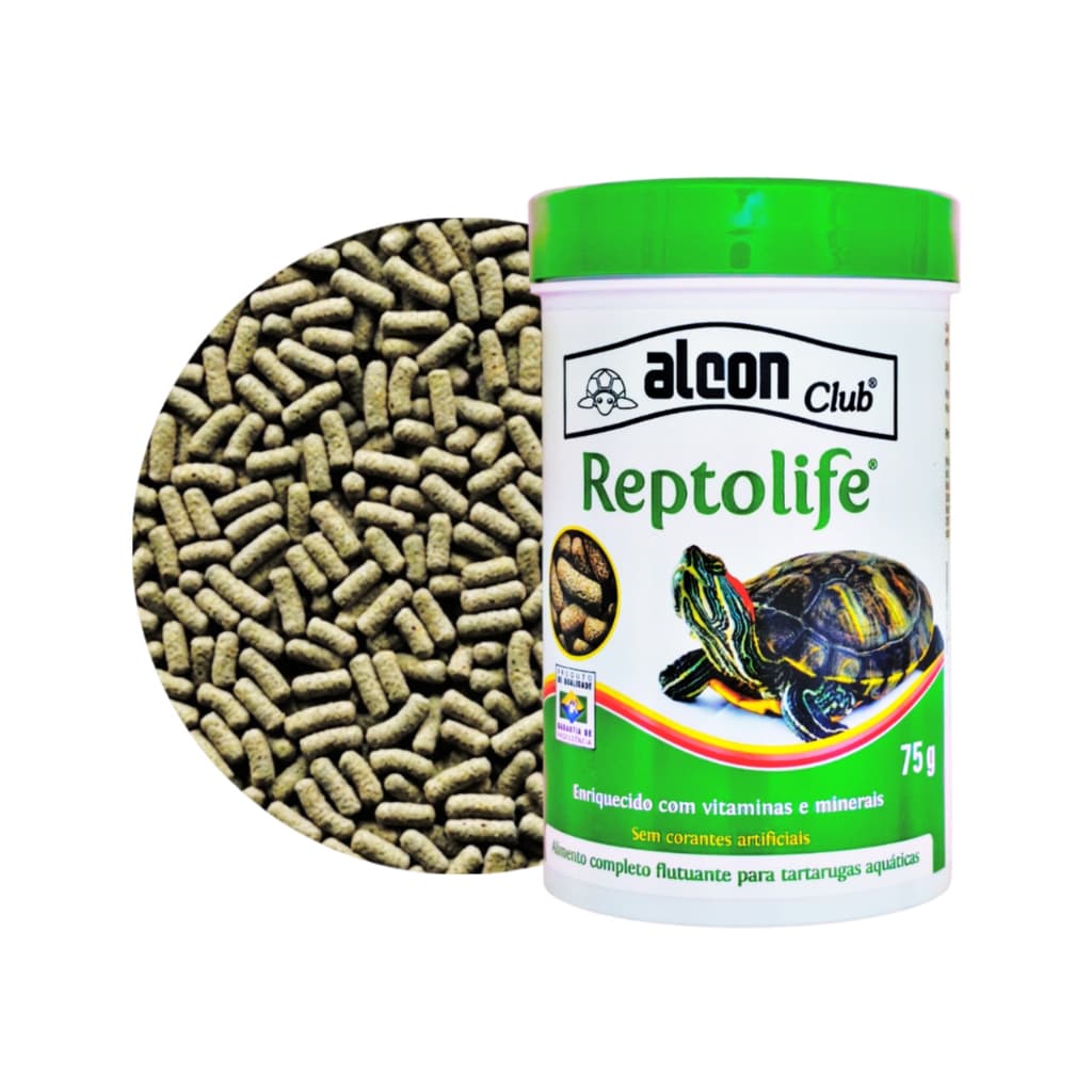 Ração Tartaruga Alcon Reptolife 30g 75g | Alimento Completo Tigre D’Água Répteis Aquáticos