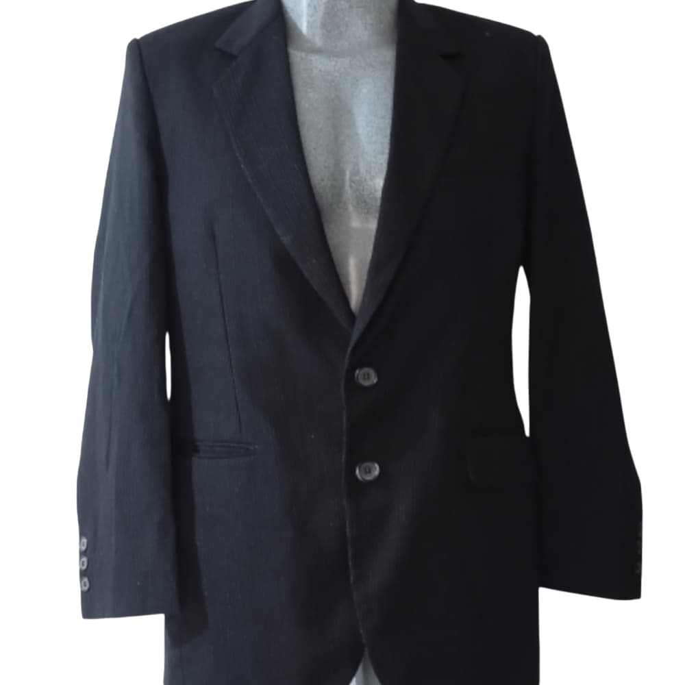 Blazer Masculino 2 Botões Paleto risca de giz listras preto marca PassPort brechó