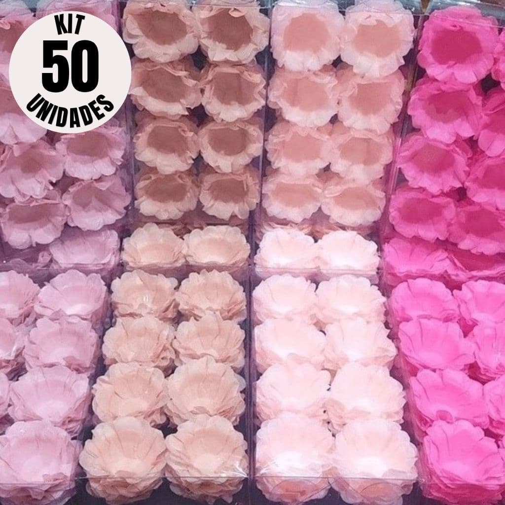 40 Forminhas Doces Finos Formato Flor Para Festa Casamento LEVE 50 PAGUE 40 Modelo Floral