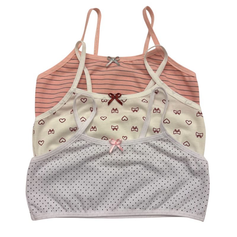 Kit com 5 Top Infantil Juvenil  Menina em Algodão com Alça