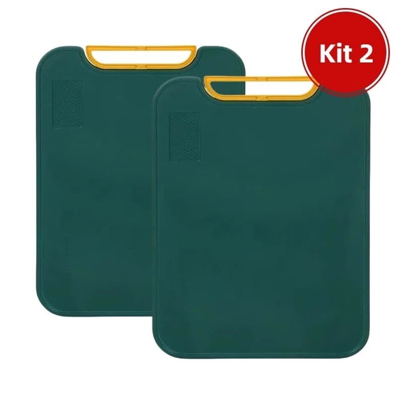 Kit Tábua Corte Polietileno De Redondo Quadrado Antibacteriana Prova para Carne Legumes Frutas -Top