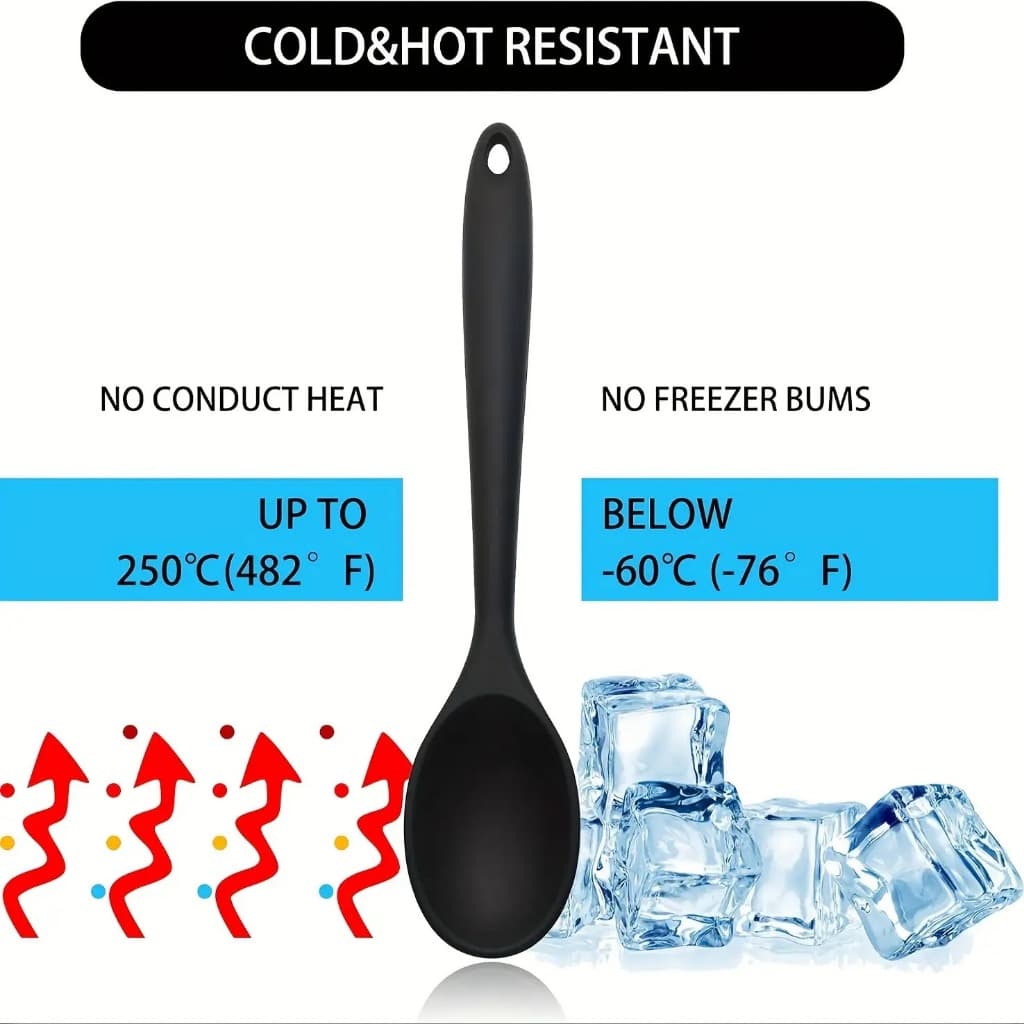 27cm Colher Redonda De Silicone Grande Utensílio De Cozinha Promoção