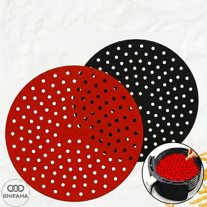 Tapete Redondo Silicone Air Fryer 20x20 Multiuso Fogão Indução