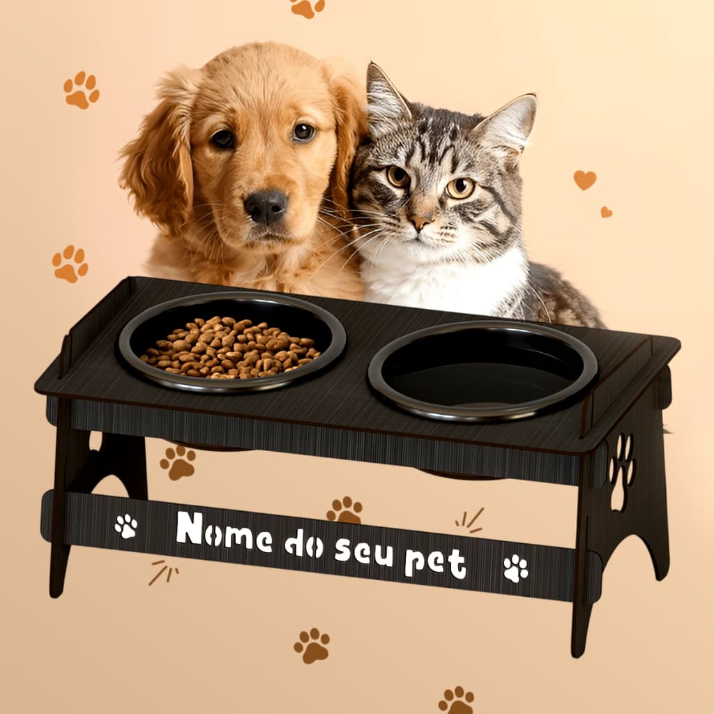 Comedouro PERSONALIZADO Para Gato Ou Cachorro