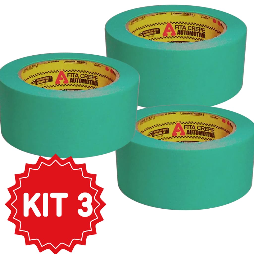 Kit Fita Crepe Auto 525 Verde 45Mmx50M
