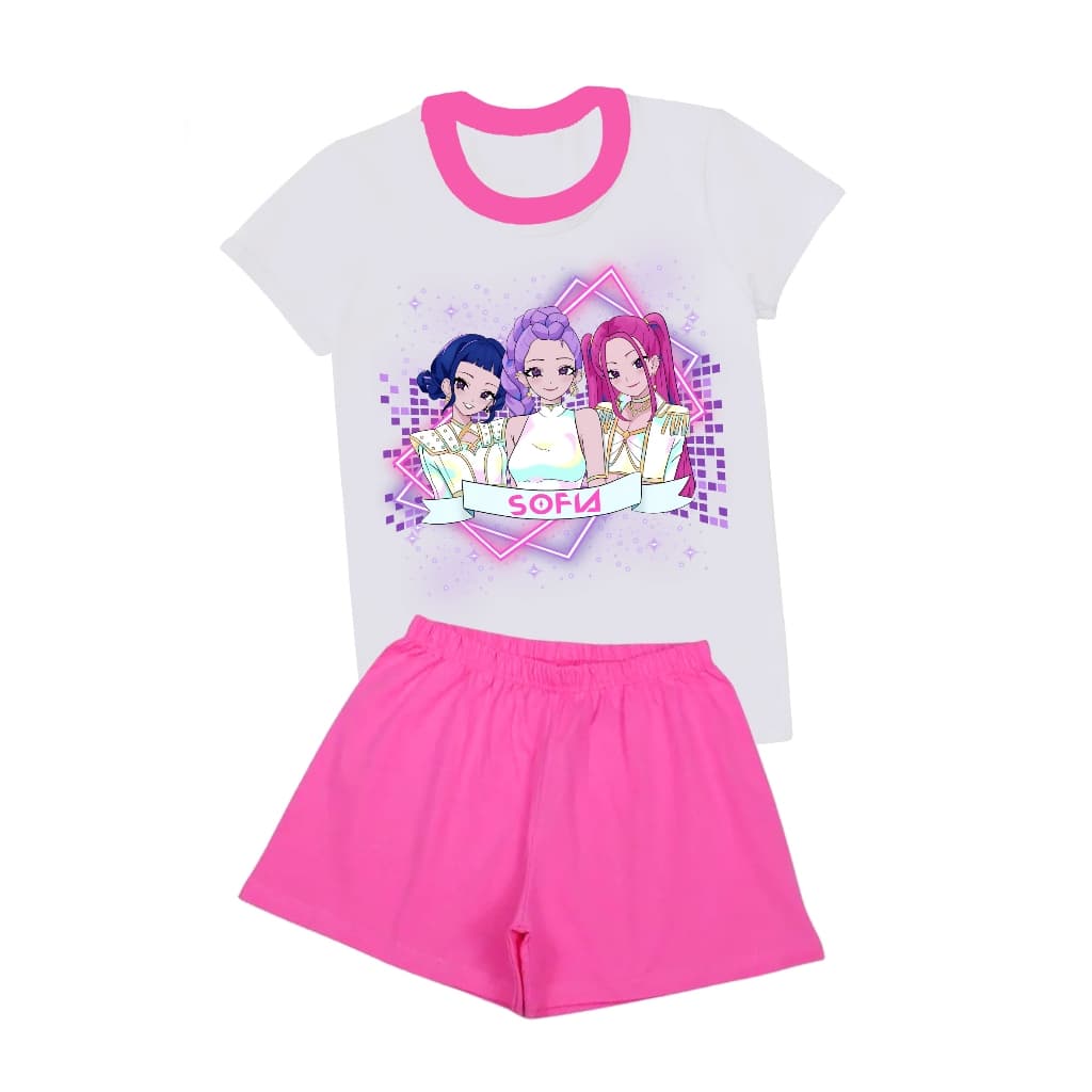 Pijama Guerreiras do K-Pop, pijama pesonalizado, presente menina, pijama Huntrix K-Pop Demon Hunters