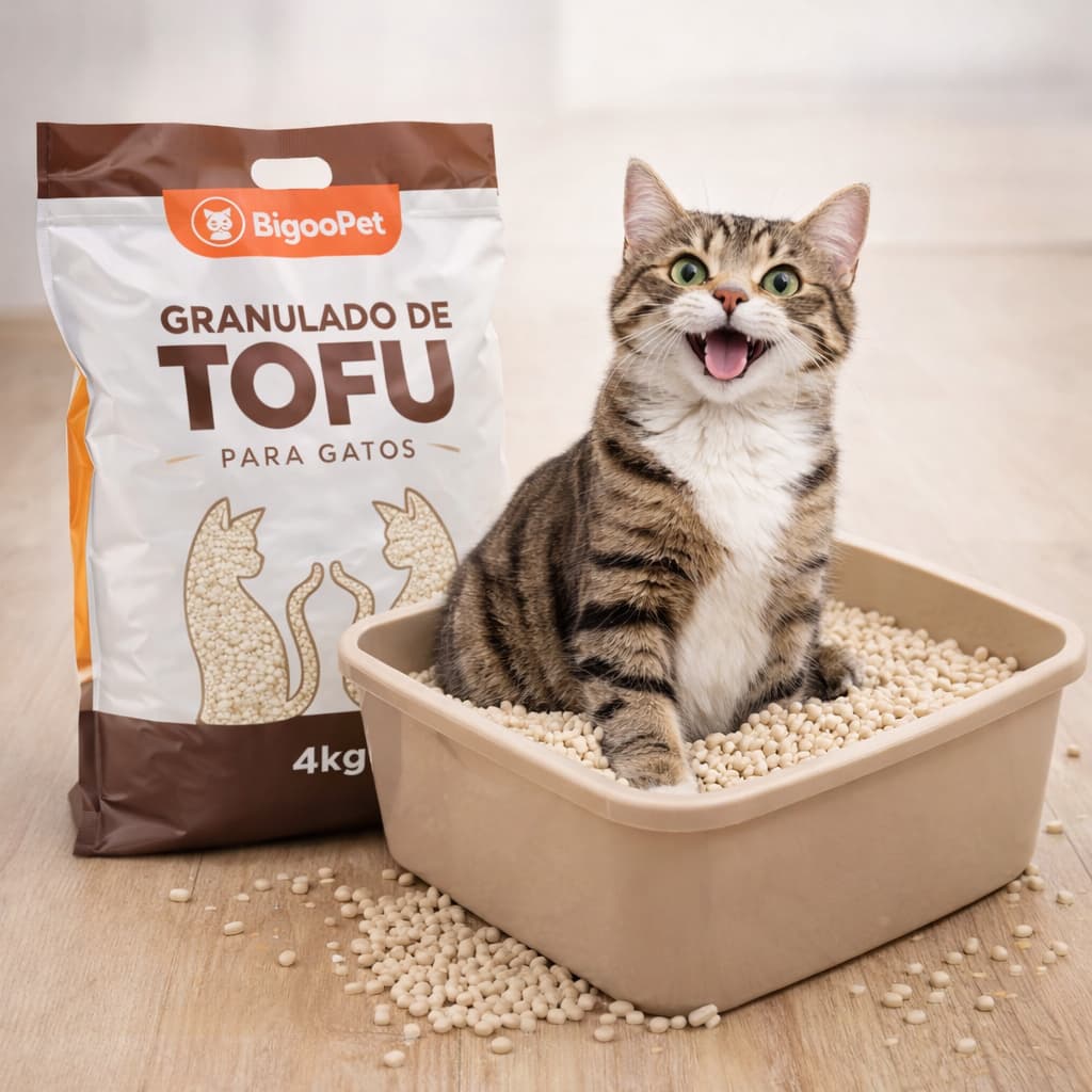 Areia Higiênica Tofu BigooPet – Mais Praticidade e Limpeza para Seu Gato