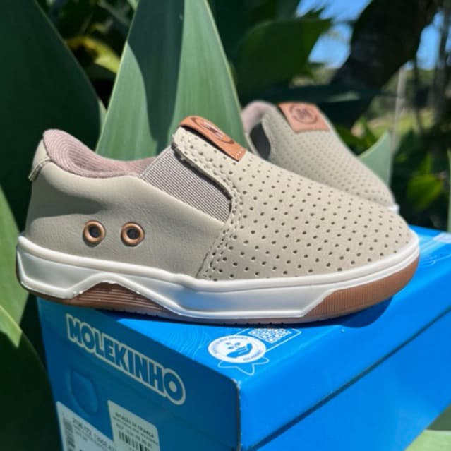 Tênis Infantil Molekinho Slip On Confortável Leve Antiderrapante Menino