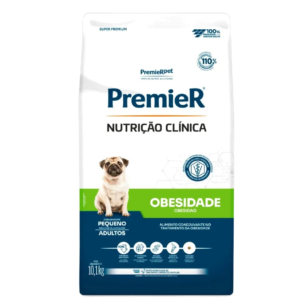 Ração Premier Nutrição Clínica Obesidade Cães Adultos Pequeno Porte 10,1 kg