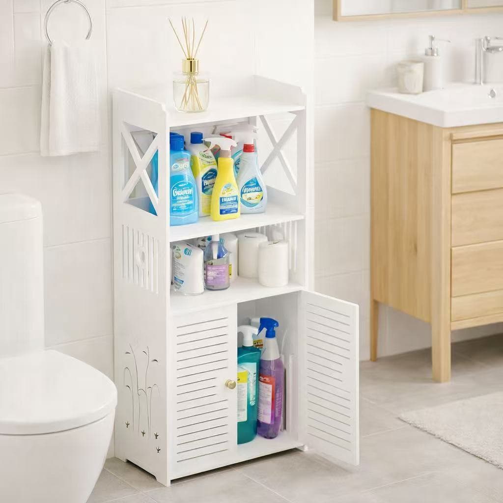 Armário Multiuso à Prova d'Água - Armazenamento para Banheiro Quarto Sala Prateleira Lavanda