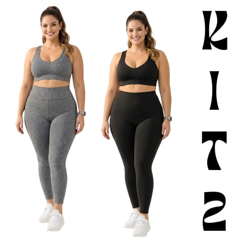 Kit 02 Legging Suplex Plus Size