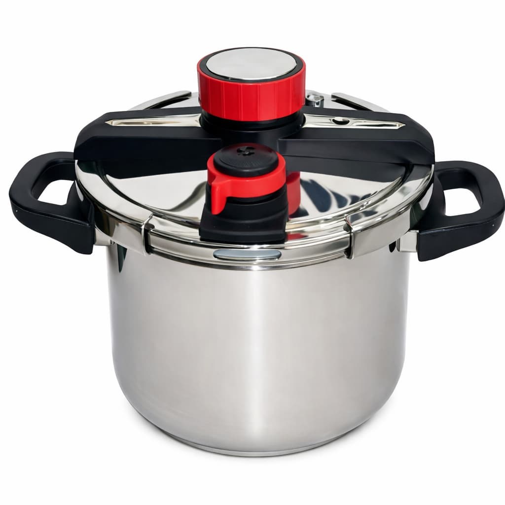 Panela de Pressão Inox Com Trava Anti Explosão para Todos os Fogões