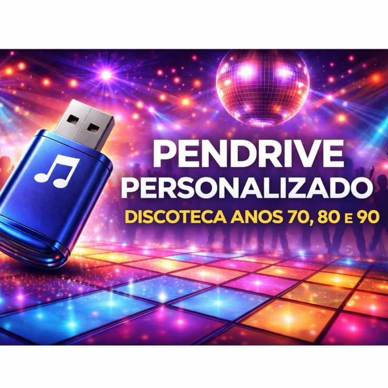 pendrive com playlists discoteca 60 70 80 90