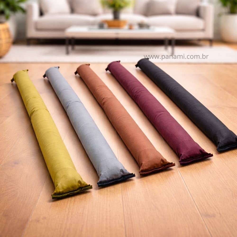 Peso de Porta Napa Grosso + de 01 Kilo - PRETO - Impermeável Cobra Cobrinha Rolinho Pesinho Peso Veda Porta - PANAMI