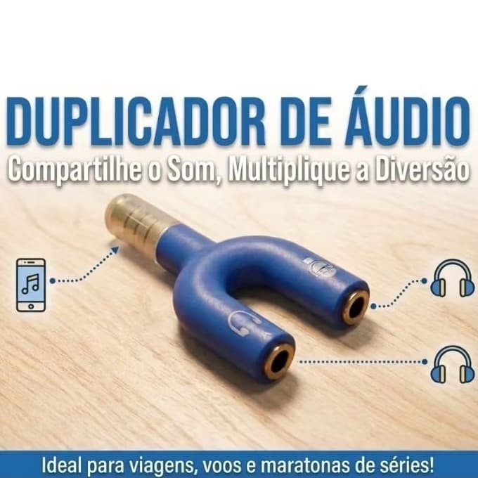 Adaptador Fone e microfone P3xP2 Maxmidia