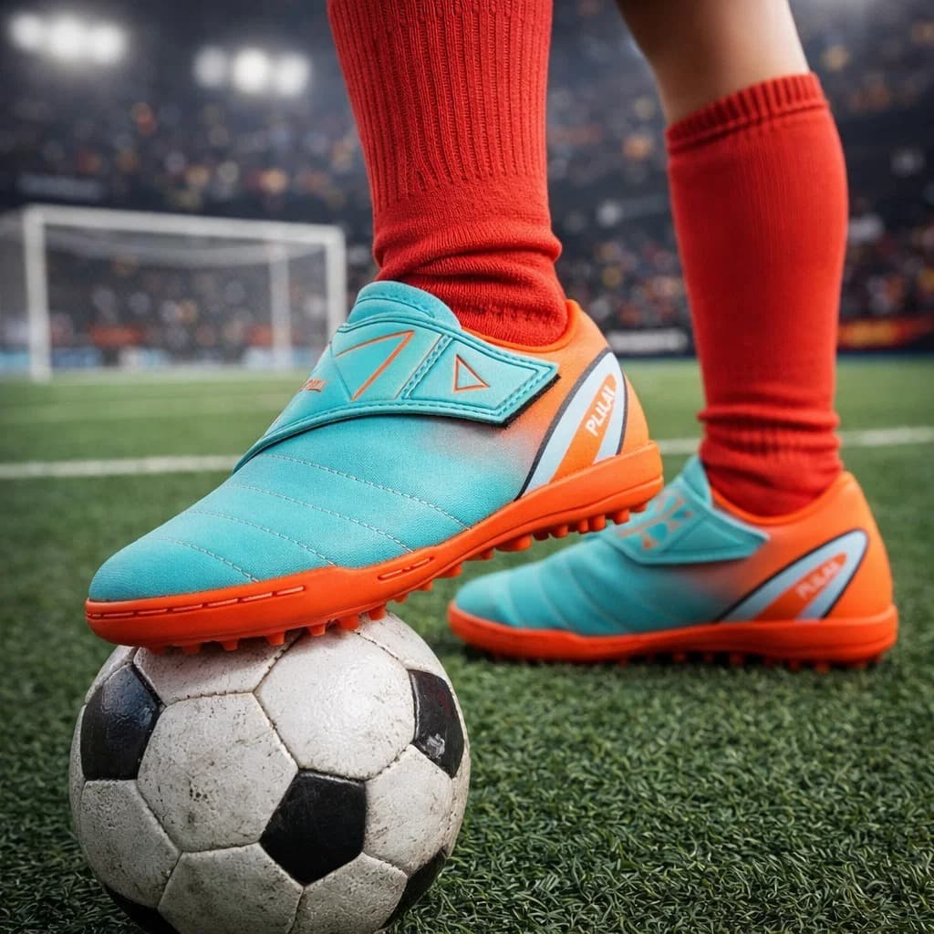 Chuteira Infantil Society Gramado Sintético com Fechamento em Velcro Linha Premium Lançamento