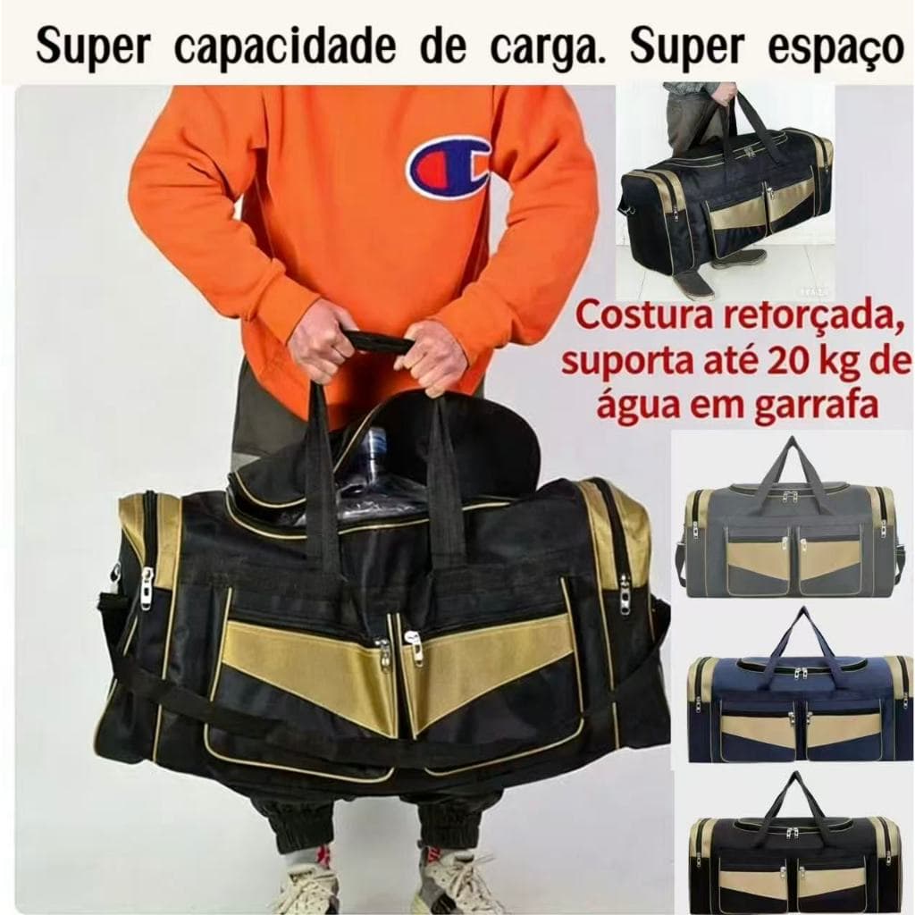 Bolsa de viagem masculina grande capacidade, bolsa de ombro masculina para viagens de negócios, bolsa de mudança