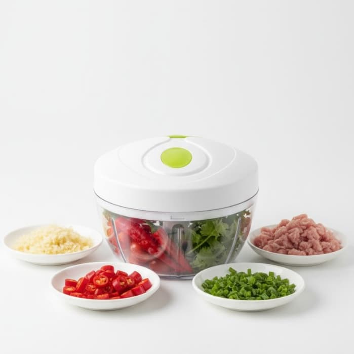 Triturador Grande 500ml Alho Cebola Tempero Laminas Resistentes Alimentos