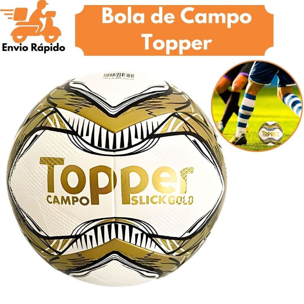 Bola de Campo Topper  Slick Gold Original Futebol