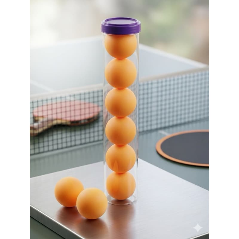 6 bolinhas de ping pong (tênis de mesa) canudo fácil transporte 3 estrelas