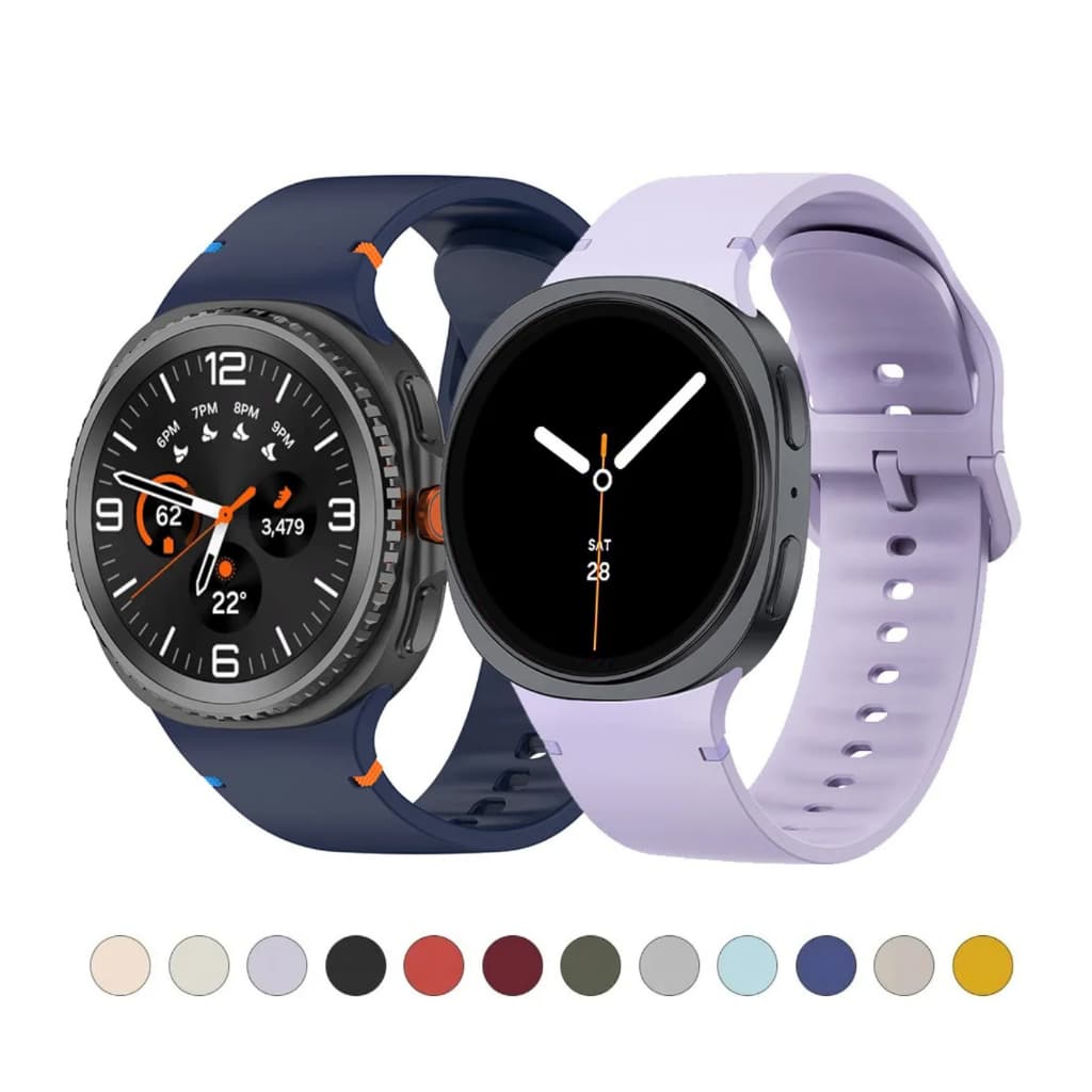 Pulseira de Silicone Para Samsung Galaxy Watch 8 40mm 44mm e Classic 46mm (2025)