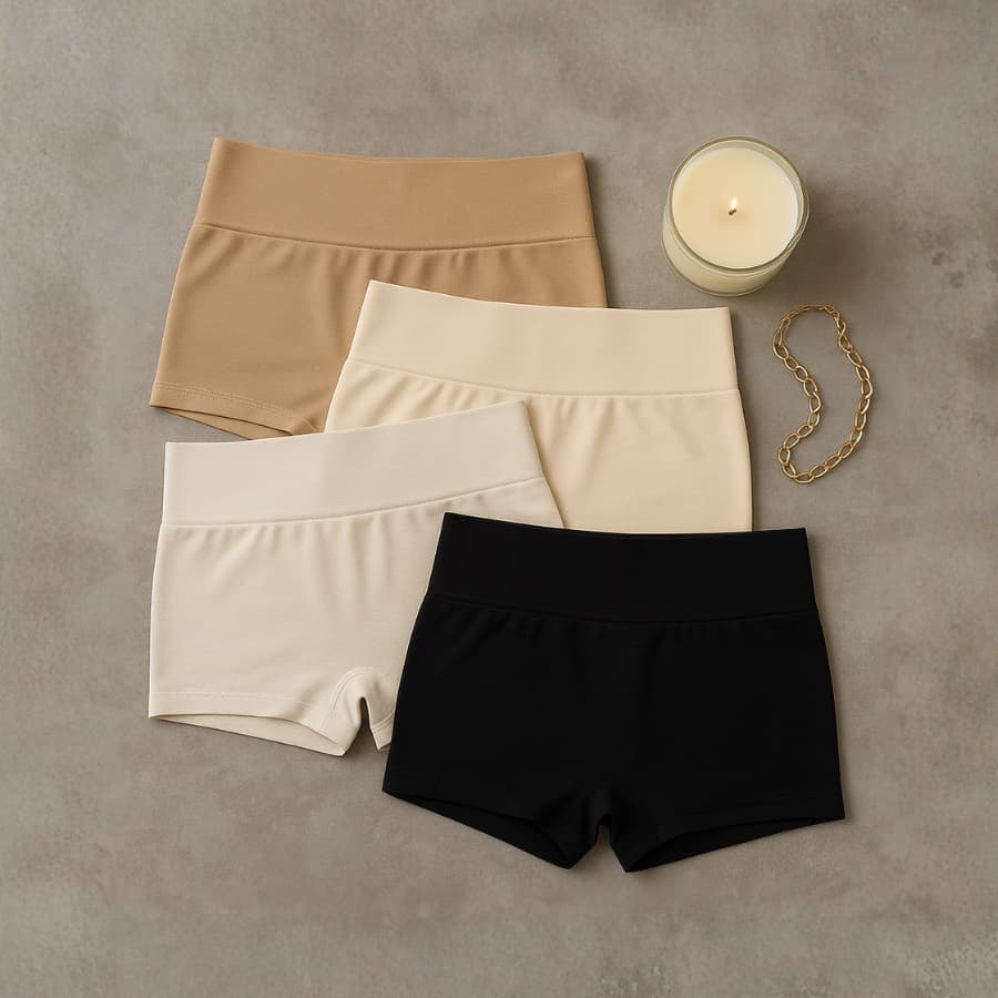 Kit Calcinhas Boxer Sem Costura Cueca Feminina Compressão Poliamida Importada Short Não Marca