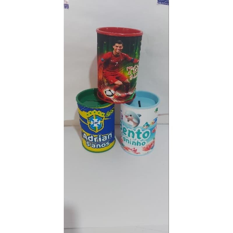 Cofrinhos personalizados todos os tema, Aniversários /maternidade/ lembrancinhas (JÁ VAI ADESIVADO)