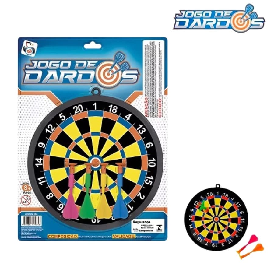 Jogo de Dardos Infantil com Ventosa – Alvo + Dardos Brinquedo Diversão Criança