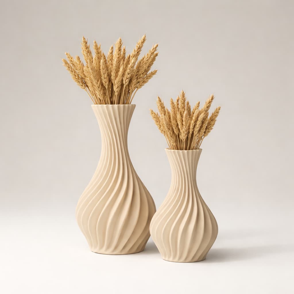 Vasos Decorativos Minimalistas – Design Orgânico Premium para Sala, Escritório e Hall Moderno Geometrico