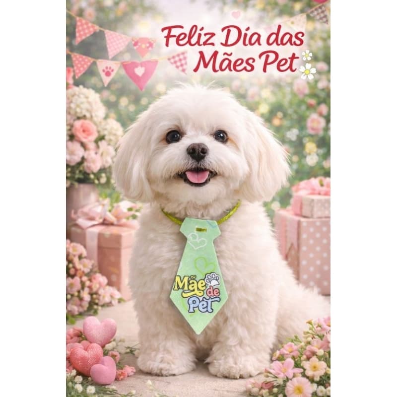 kit Gravata pet Dia das mães Cães e gatos banho e tosa