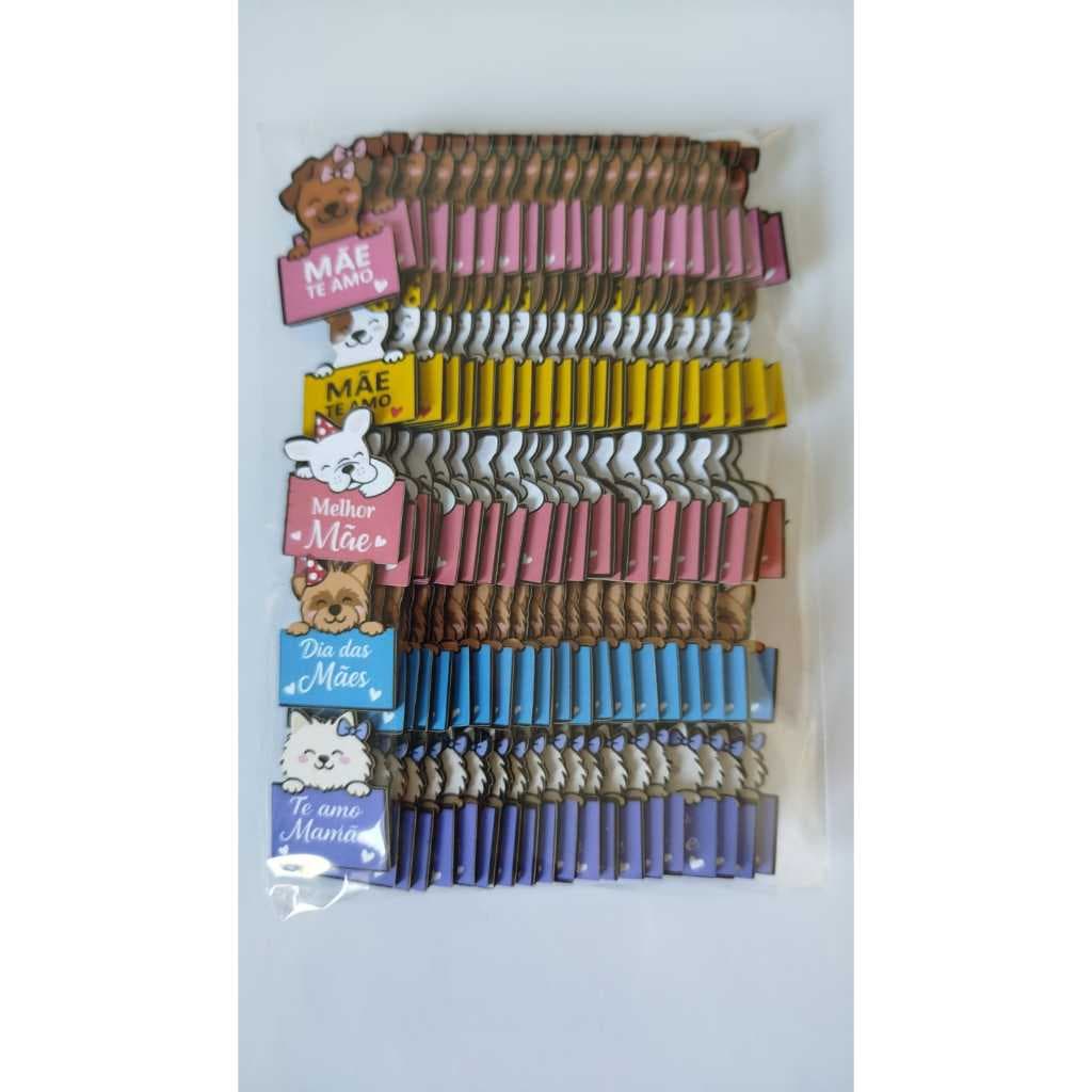 ENVIO IMEDIATO. Aplique DIA DAS MÃES para Laços em EVA com papel fotográfico P – 100 APLIQUES (NÃO É ADESIVO)