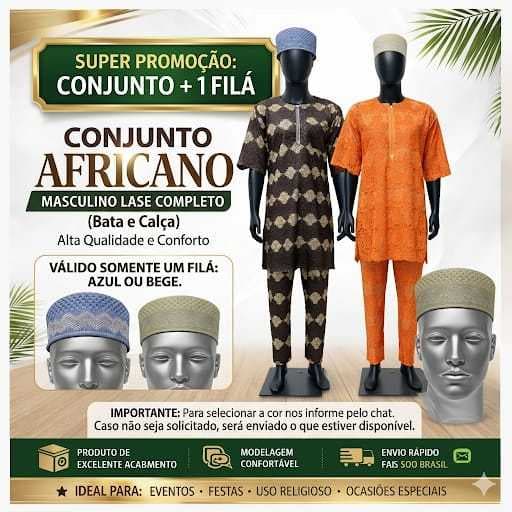 Conjunto Masculino de lese + filá ( ekete)