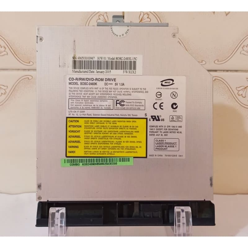 Drive Gravador e Leitor De CD-R/RW/DVD-Rom Modelo: SOSC-2483K P/ Notebook - Usado