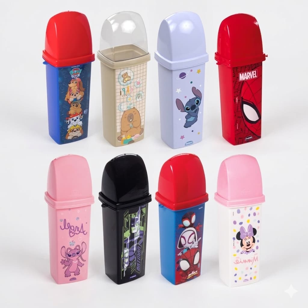 Estojo Infantil Dental Case Porta Escova de Dente Escola Viagem Personagens Plasutil