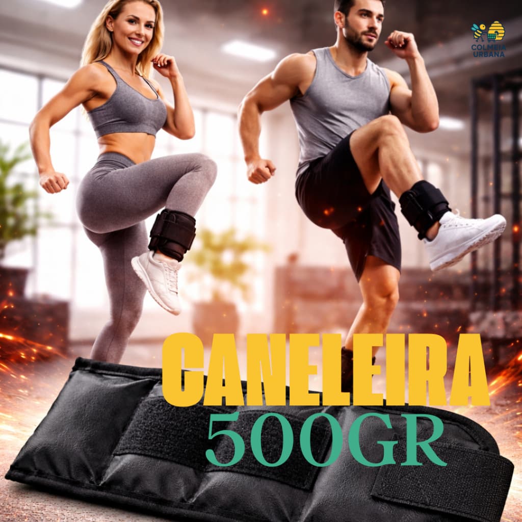 Fitness Treino de Perna Par Caneleira de Peso 500gr Profissional Academia Tornozeleira