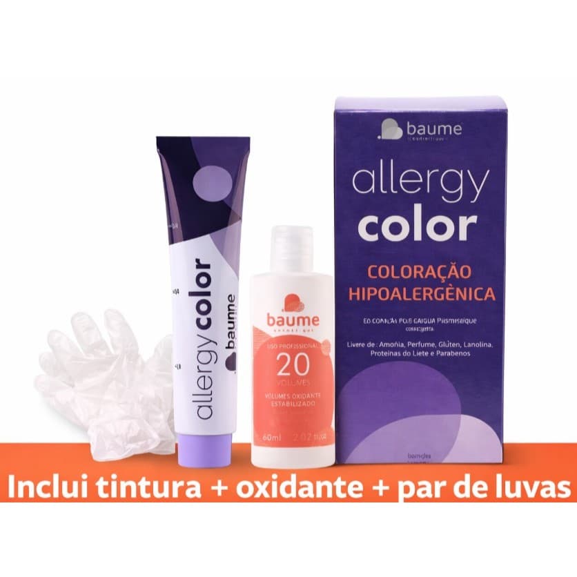 Tintura de Cabelo Hipoalergênica Allergycolor - ESCOLHA SUA COR PREFERIDA - TINTA BAUME