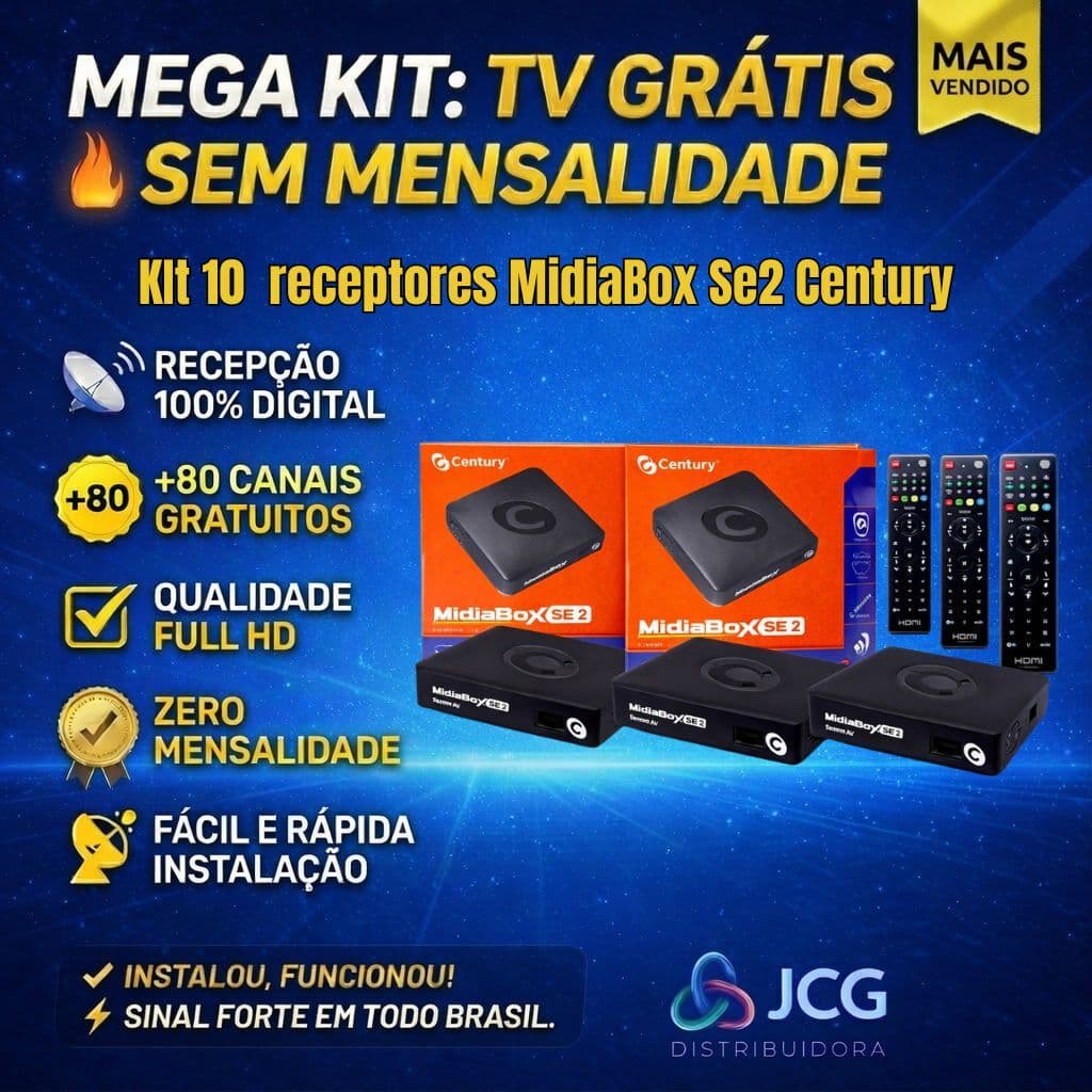 Kit 10 Receptor Century Midiabox Se 2 Full Hd B1